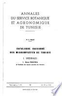 Annales du Service botanique et agronomique