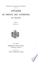 Annales Du Service Des Antiquités de L'Egypte
