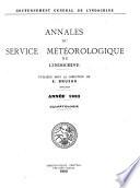 Annales du Service météorologique de l'Indochine