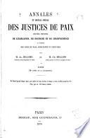 Annales et journal spécial des justices de paix