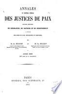 Annales et journal spécial des justices de paix