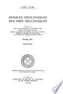 Annales géologiques des pays helléniques