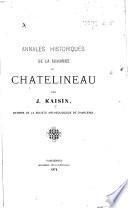 Annales historiques de la commune de Chatelineau
