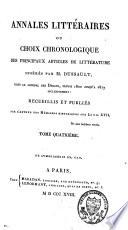 Annales littéraires ou mélanges de littérature