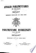 Annales parlementaires de Belgique