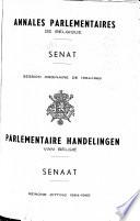 Annales parlementaires de Belgique
