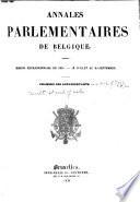 Annales parlementaires de Belgique