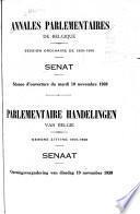 Annales parlementaires de Belgique