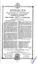 Annales religieuses et littéraires de la ville et du diocèse d'Orléans