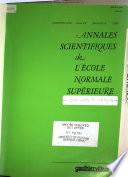 Annales Scientifiques de L'École Normale Supérieure