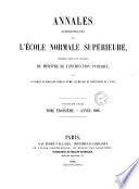 Annales scientifiques de l'Ecole normale supérieure