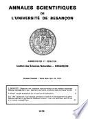 Annales Scientifiques de l'Université de Besançon. Biologie végétale