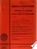 Annales scientifiques de l'Université de Besançon