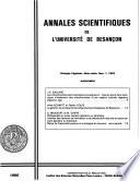 Annales scientifiques de l'Université de Besançon