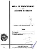 Annales scientifiques de l'Université de Besançon
