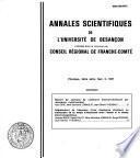Annales scientifiques de l'Université de Besançon