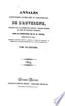 Annales scientifiques, litteraires et industrielles de l'Auvergne
