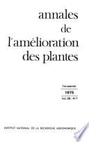 Annales. Série B: Annales de l'amélioration des plantes