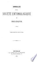 Annales - Société entomologique de Belgique