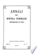 Annali della Scuola normale superiore di Pisa, Classe di lettere e filosofia