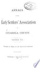 Annals of the Early Settlers Association of Cuyahoga County