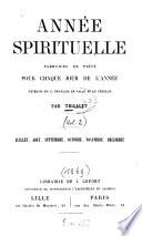 Année spirituelle exercices de piété pour chaque jour de l'année