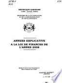 Annexe explicative à la Loi des finances