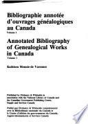 Annotated bibliography of genealogical works in Canada