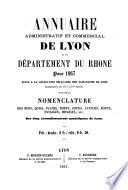Annuaire administratif et commercial de Lyon et du département du Rhône