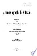 Annuaire agricole de la Suisse