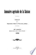 Annuaire agricole de la Suisse