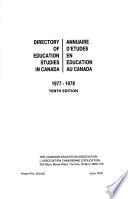 Annuaire D'études en Éducation Au Canada
