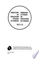 Annuaire D'études en Éducation Au Canada