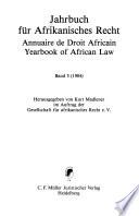 Annuaire de Droit Africain
