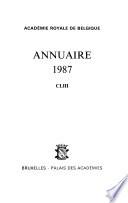 Annuaire de l'Académie royale de Belgique