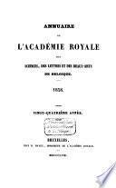 Annuaire de l'Académie Royale des Sciences, des Lettres et des Beaux-Arts de Belgique