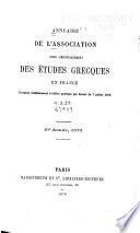 Annuaire de l'Association pour l'encouragement des études grecques en France