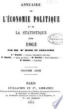 Annuaire de l'économie politique et de la statistique