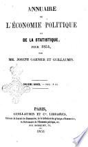 Annuaire de l'economie politique et de la statistique