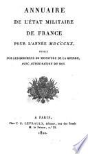 Annuaire de l'état militaire de France