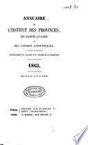Annuaire de l'Institut des provinces, des sociétés savantes et des congrès scientifiques