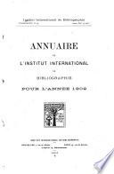 Annuaire de l'Institut ...