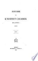 Annuaire de l'Instiut canadien de Québec