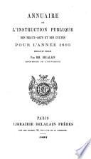 Annuaire de l'instruction publique et des beaux-arts
