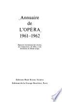Annuaire de l'opera 1961-1962