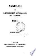 Annuaire de l'Université catholique de Louvain ...