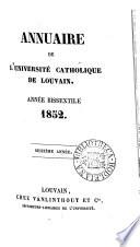 Annuaire de l'Université catholique de Louvain ...