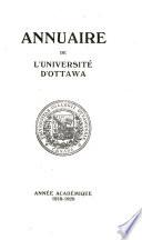Annuaire de l'université d'ottawa