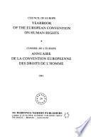 Annuaire de la Convention Européenne Des Droits de L'homme