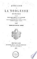 Annuaire de la noblesse de Belgique